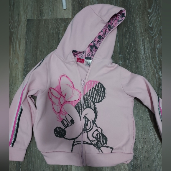 Size 6 disney junior Minnie hooded zip sweatshirt